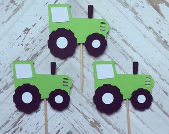 1 Dozen Tractor Cupcake Picks