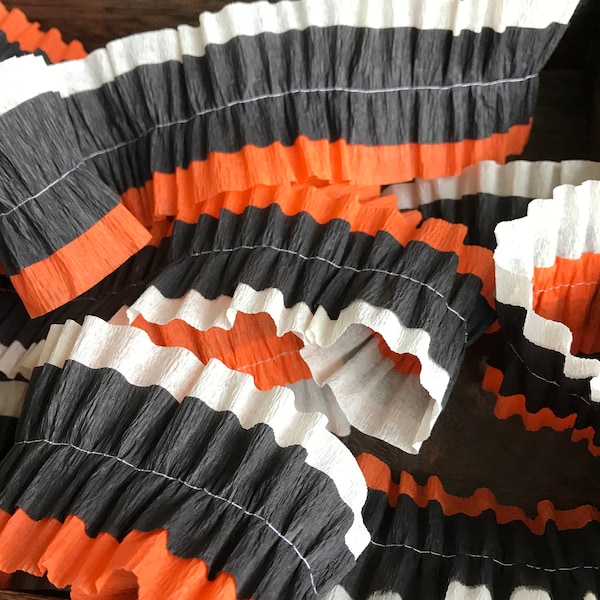 Ruffled Crepe Paper Streamers- Halloween Decorations , Party Decorations