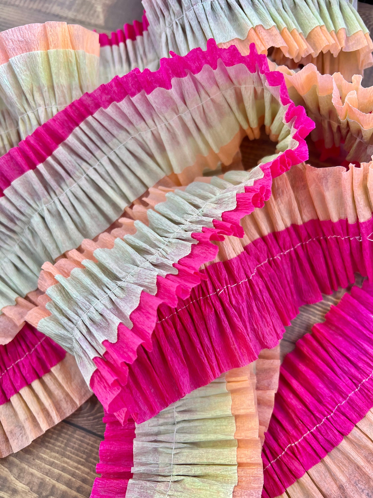 Sherbert Ruffled Crepe Paper Streamers Party Decorations Etsy