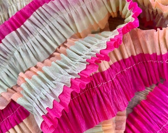 Sherbert Ruffled Crepe Paper Streamers- Party Decorations