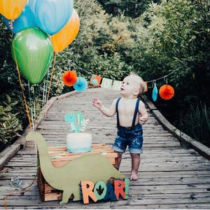 Dinosaur Cake Topper- Smash Cake, First Birthday