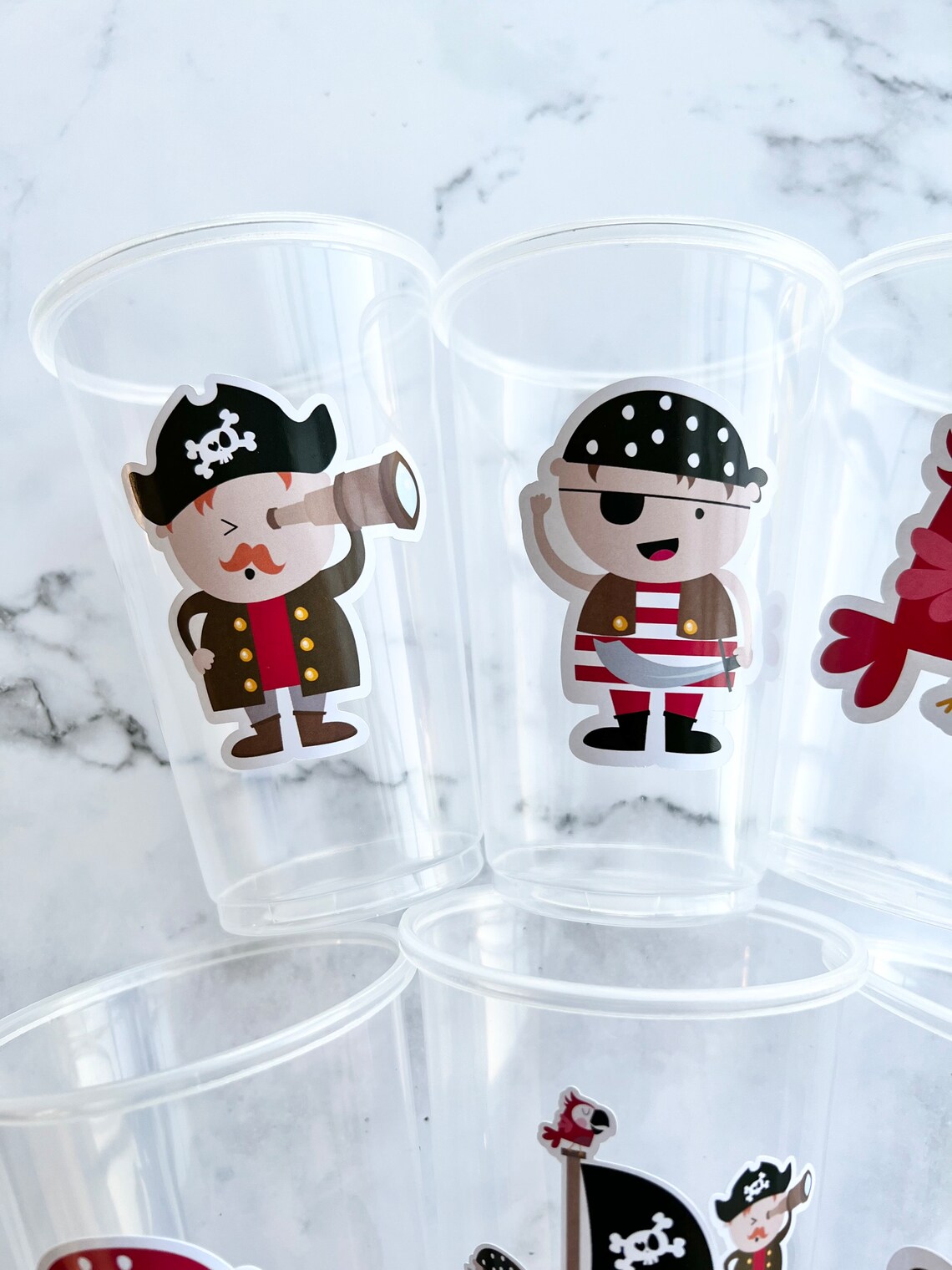 Disposable Pirate Party Cups Pirate Birthday Party Parrot - Etsy