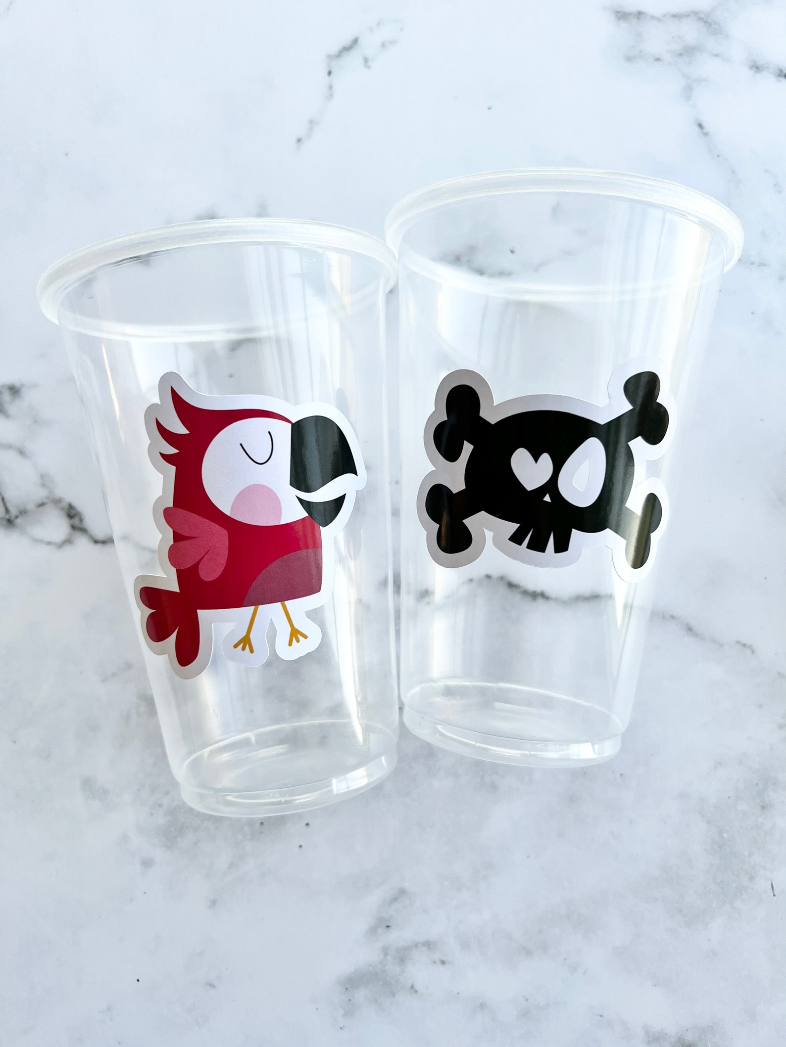 Disposable Pirate Party Cups Pirate Birthday Party Parrot - Etsy