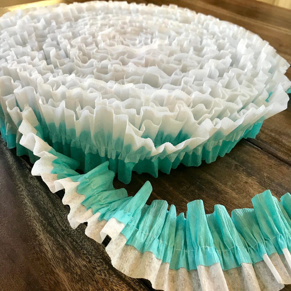 Ruffled Crepe Paper Streamerswhite and Blue Frozen Themed Etsy
