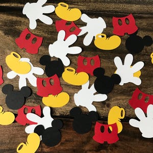 Mickey Mouse Confetti Set Of 100- Babyshower, Birthday, Party Decor