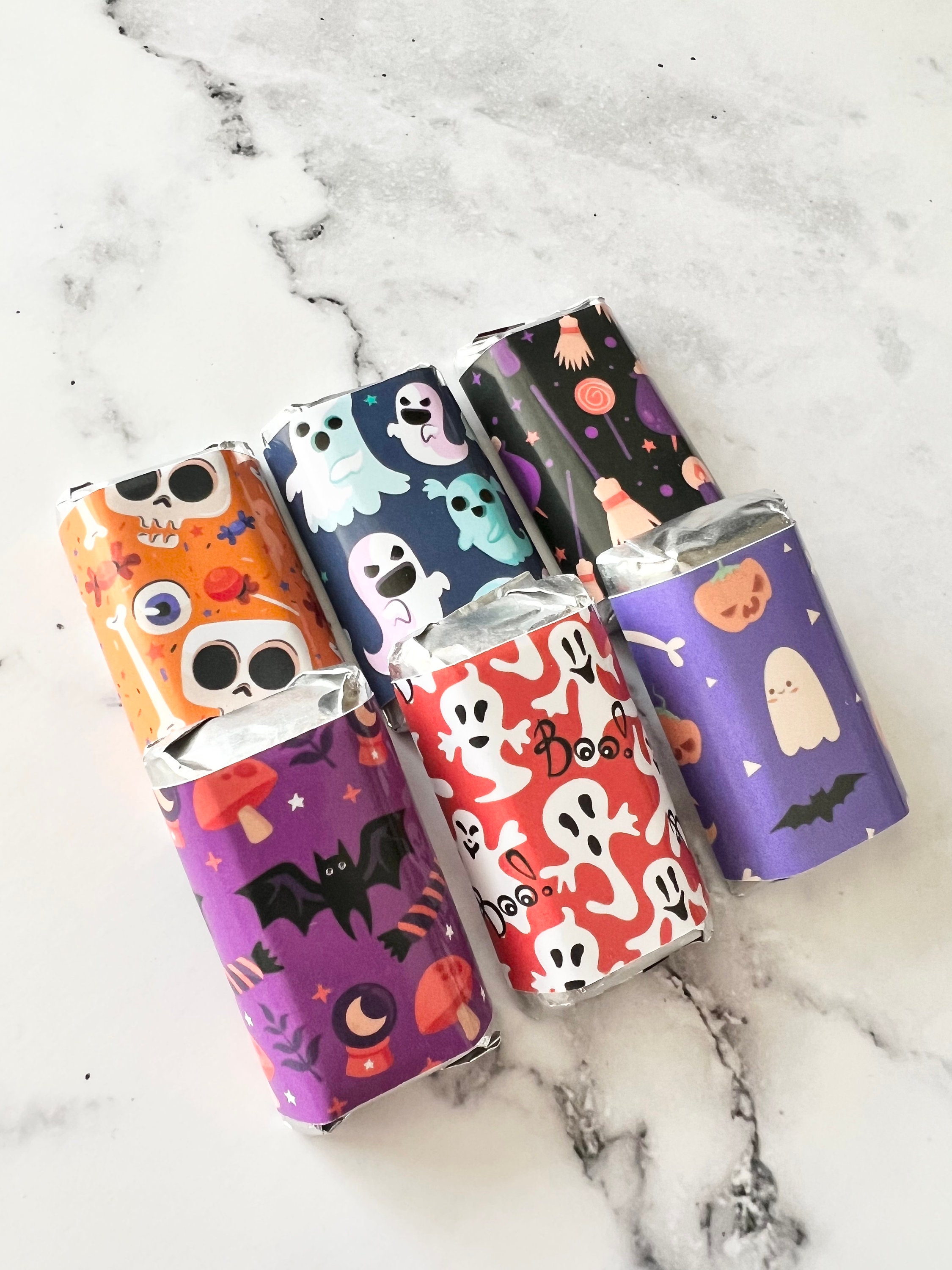 24 Pcs Halloween Candy Wrapper Stickers- Party Favor Halloween Baby ...