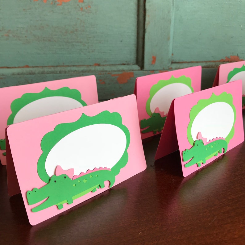 10 Food Tent Cards Alligator Themed First Birthday Food Etsy