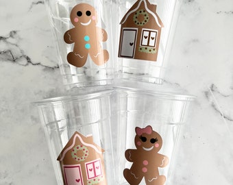 Disposable Gingerbread Party Cups- Gingerbread Cups Gingerbread Birthday