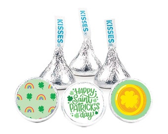 140 St Patricks Day Stickers For Hershey Kisses Party Favors St Pattys Day Candy Stickers