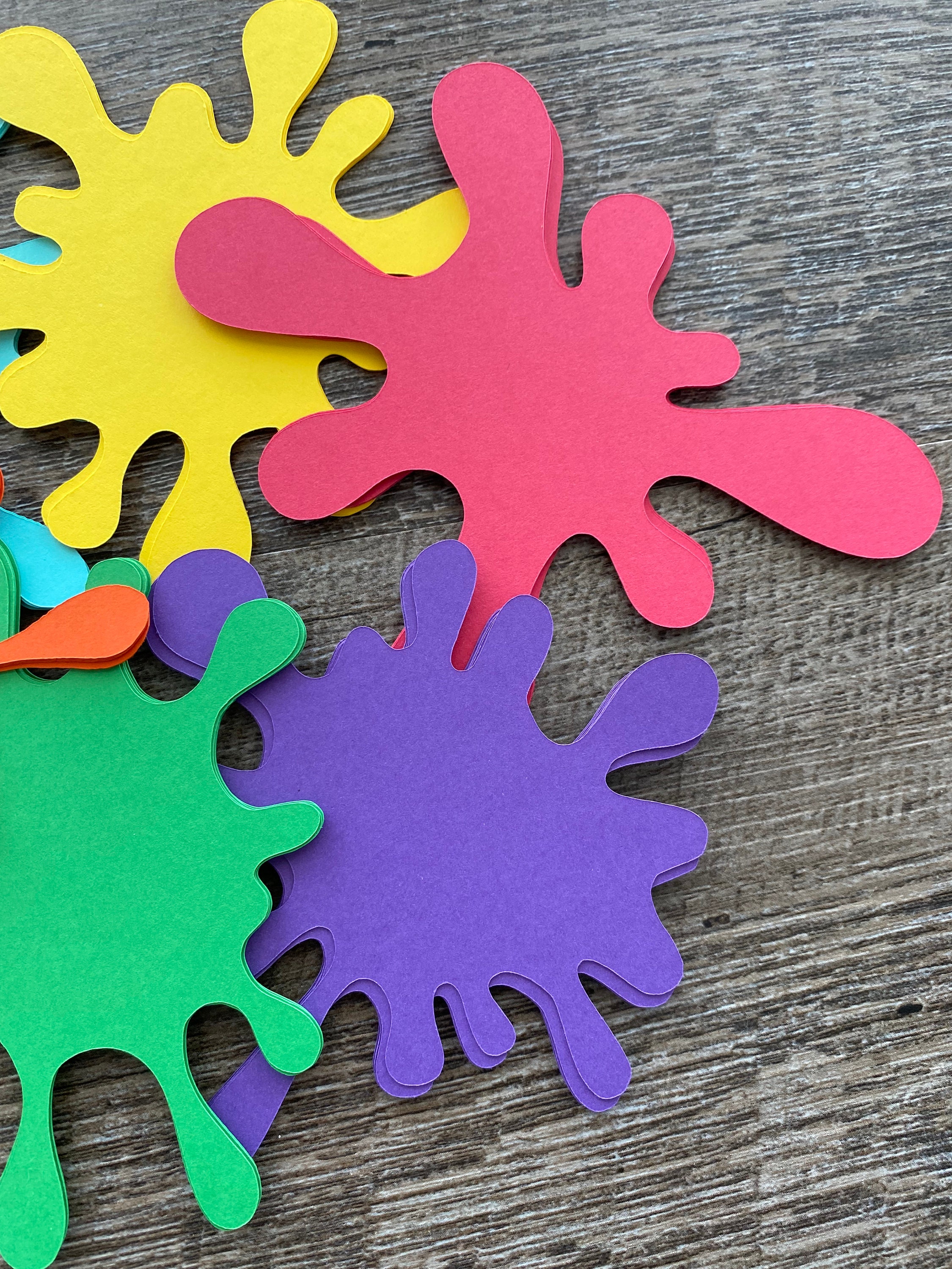 Art Party Confetti Paint Splatter Table Decor First Etsy