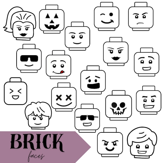 18 Brick Faces PNG- Digital Download Scrapbooking