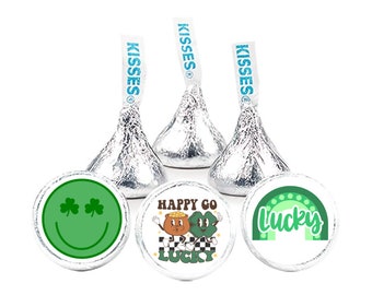 140 St Patricks Day Stickers For Hershey Kisses Party Favors St Pattys Day Candy Stickers