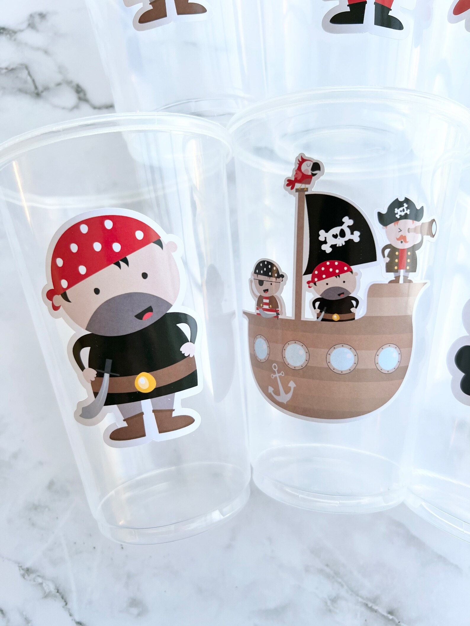 Disposable Pirate Party Cups Pirate Birthday Party Parrot - Etsy
