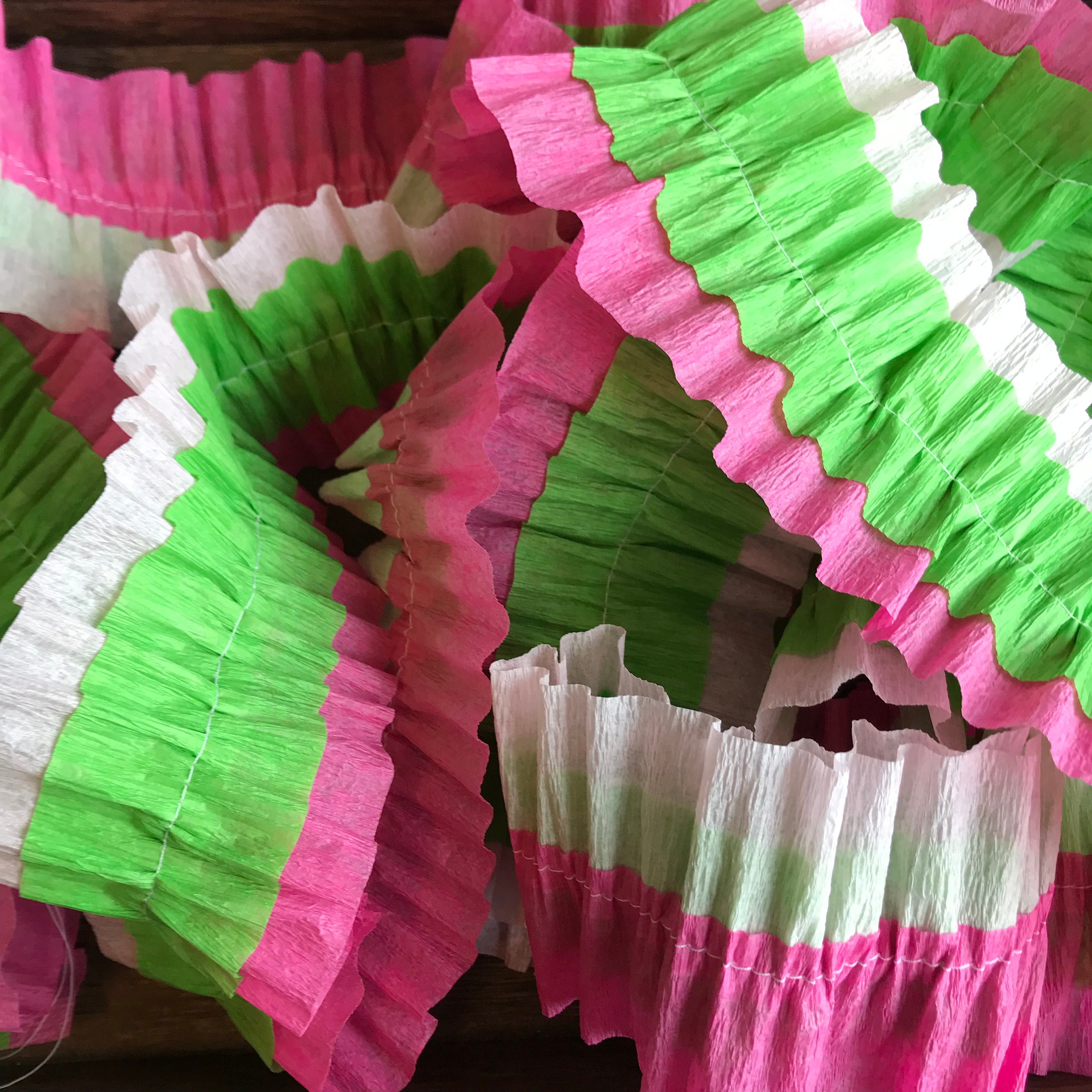 Ruffled Crepe Paper Streamers-alligator Party, Watermelon Theme , Party  Decorations 