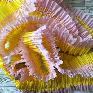 Ruffled Crepe Paper Streamers- Pink Lemonade, Party Decorations