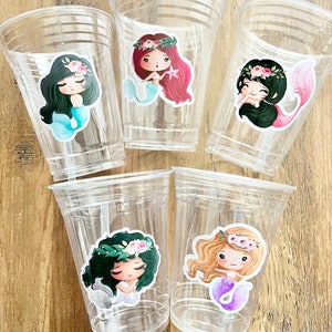 Disposable Mermaid Party Cups- Mermaid Birthday Party