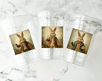 Disposable Easter Party Cups- Easter Bunny Cups Easter Birthday