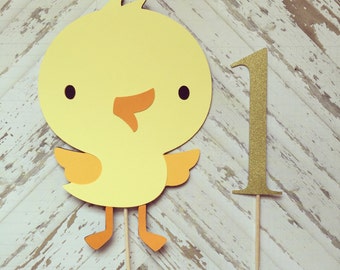 Chick Cake Topper- smash cake, first birthday