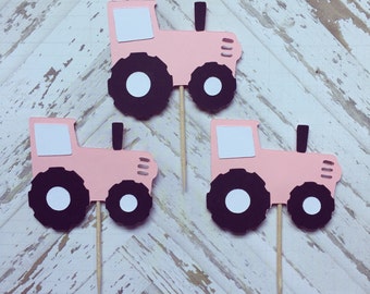 1 Dozen Tractor Cupcake Picks