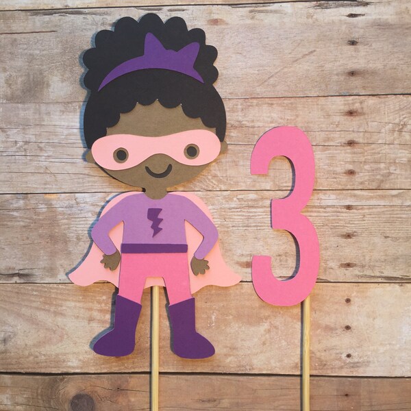 Superhero Girl Cake Topper - Etsy