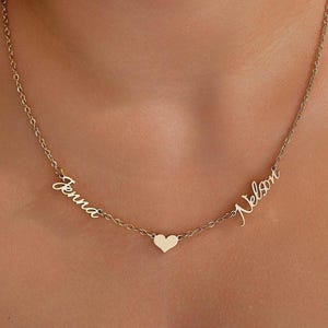 2 Name Necklace Couples Necklace Personalized Multiple Names Necklace Custom Two Name Necklace Gift for Wife Girlfriend Valentine