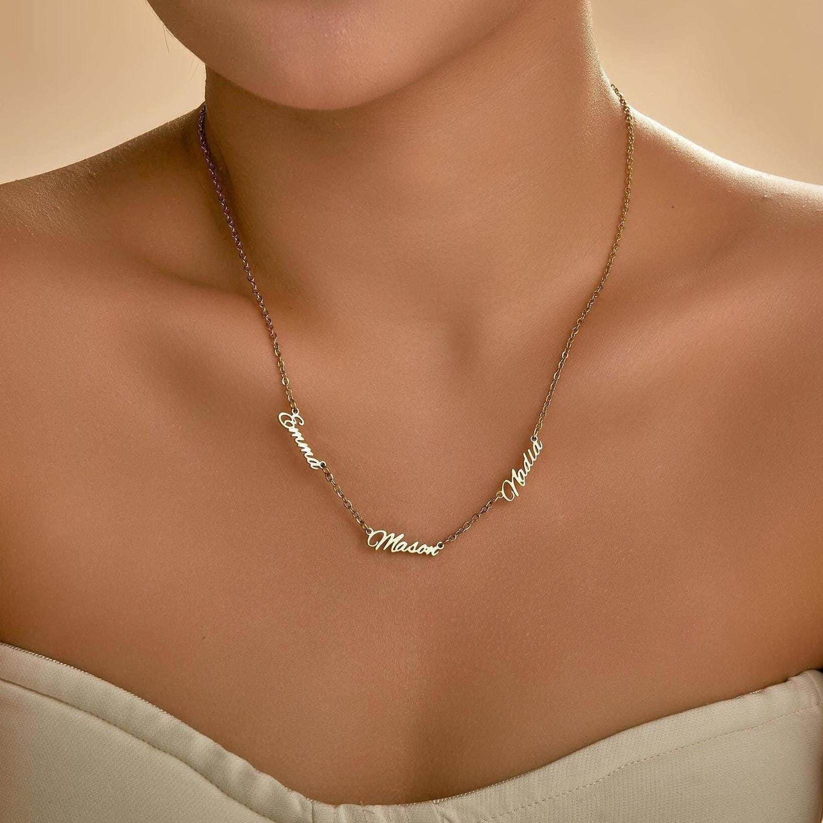 Personalized Name Necklace, Custom Name Necklace Mother Necklace Name Necklace Gold Name Necklace Silver