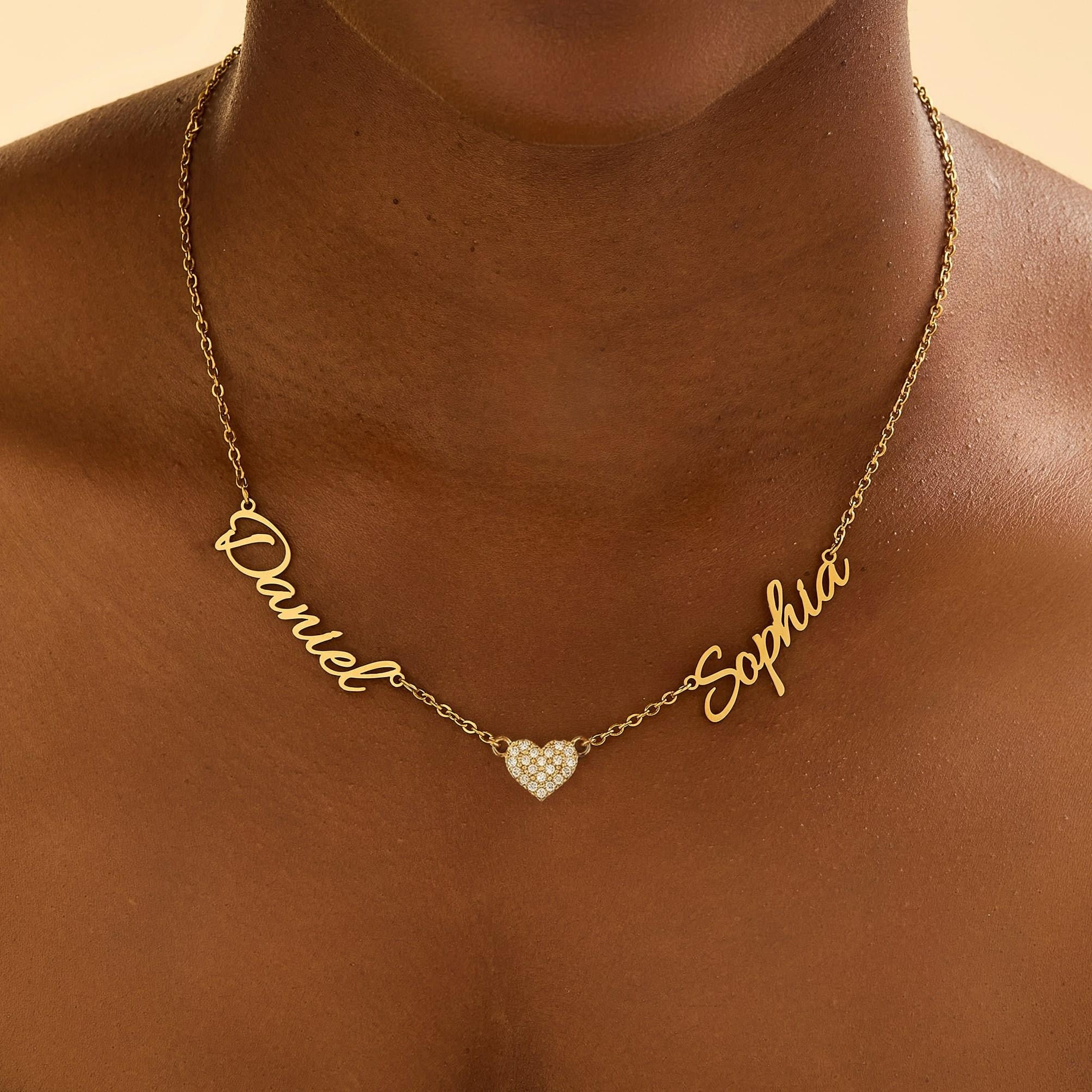 23 Thoughtful Gift Ideas for Mom 5 Custom Two Name Handwriting Necklace with Diamond Pave Heart Charm,…