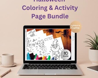 Halloween Activity Pages | Printable Games & Dot-to-Dot | Kids Halloween Worksheets | Classroom Party Fun | Instant Download