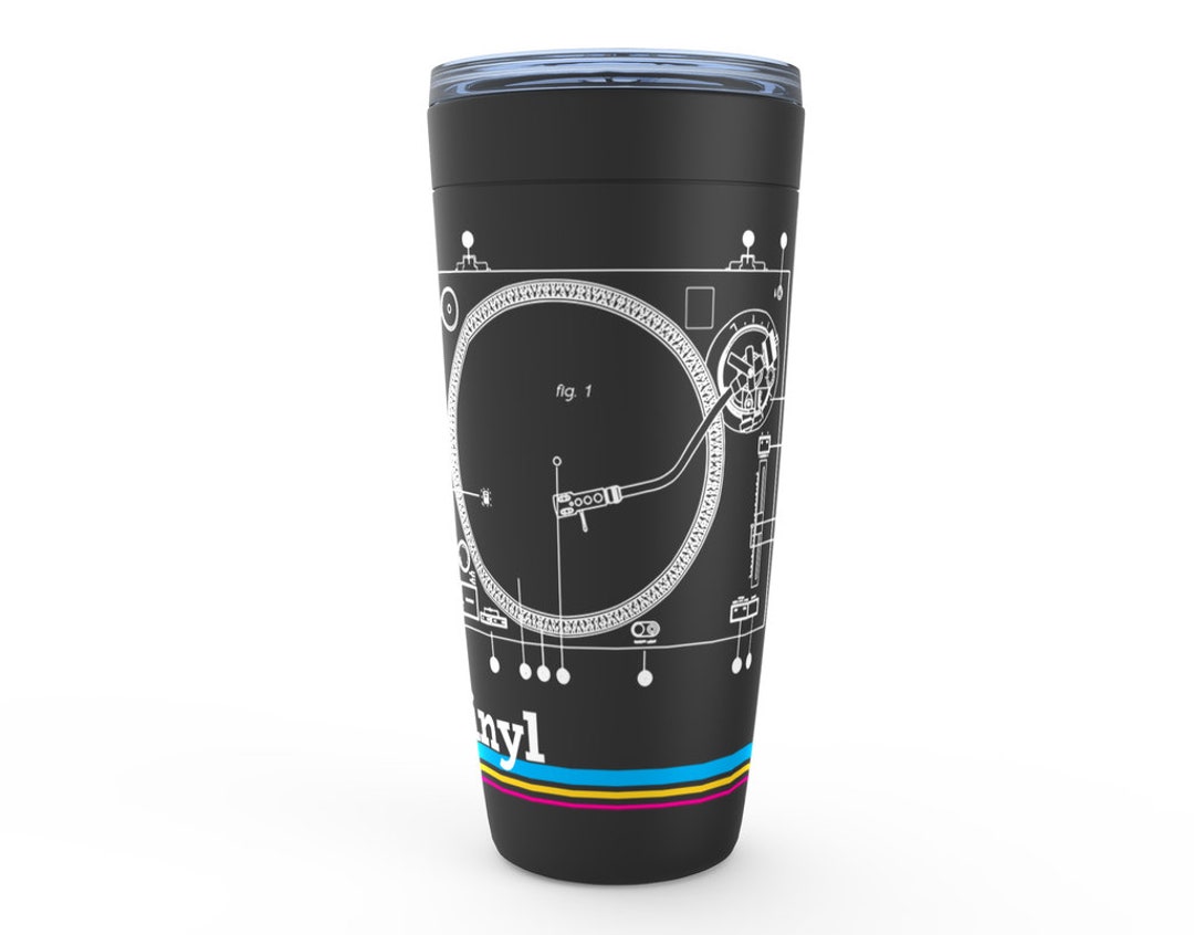 Record Player Turntable Retro Vinyl Design Travel Coffee Tumbler ...