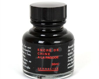 Sennelier China Ink 30ml Bottle - Black India Ink