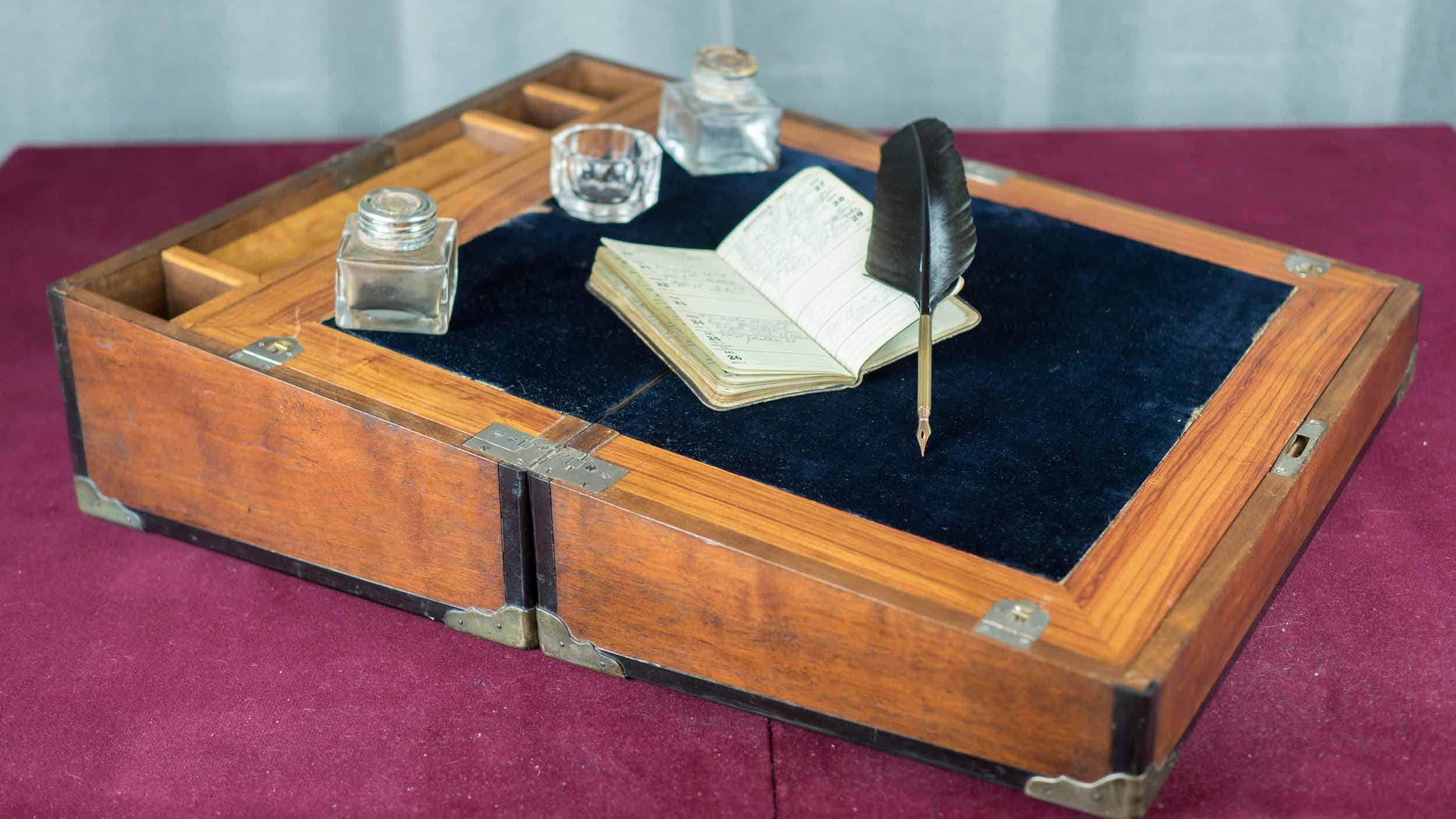 Antique Writing Box Campaign Desk Writing Slope
