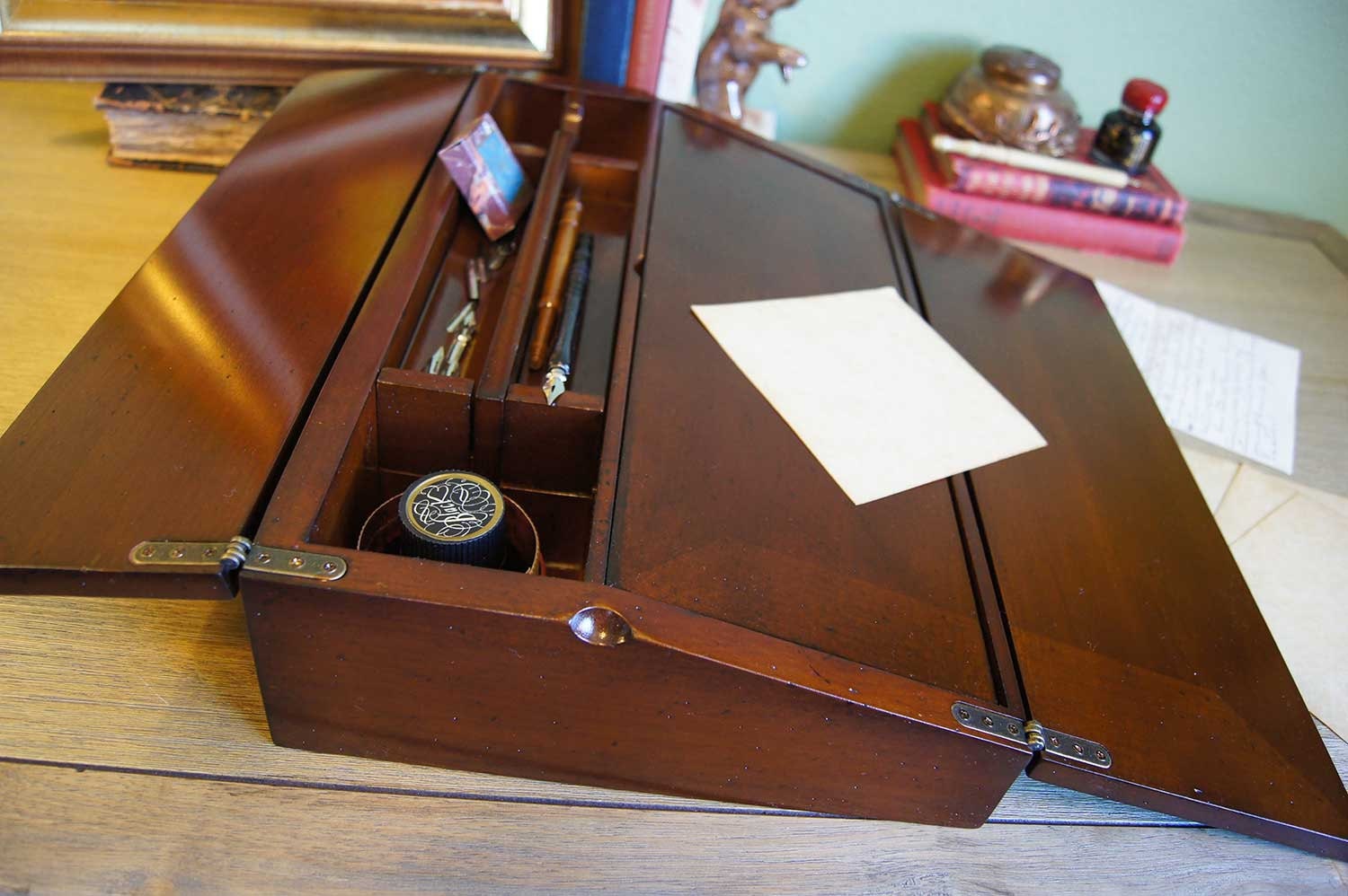 Campaign Lap Desk Calligraphy Set