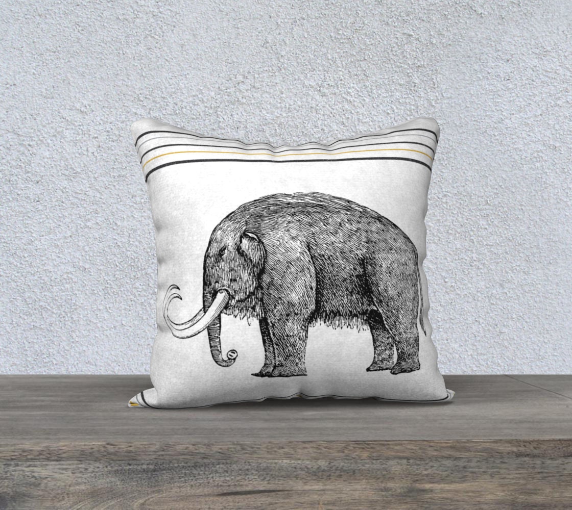 Woolly Mammoth Pillow Case 18 x 18 Etsy