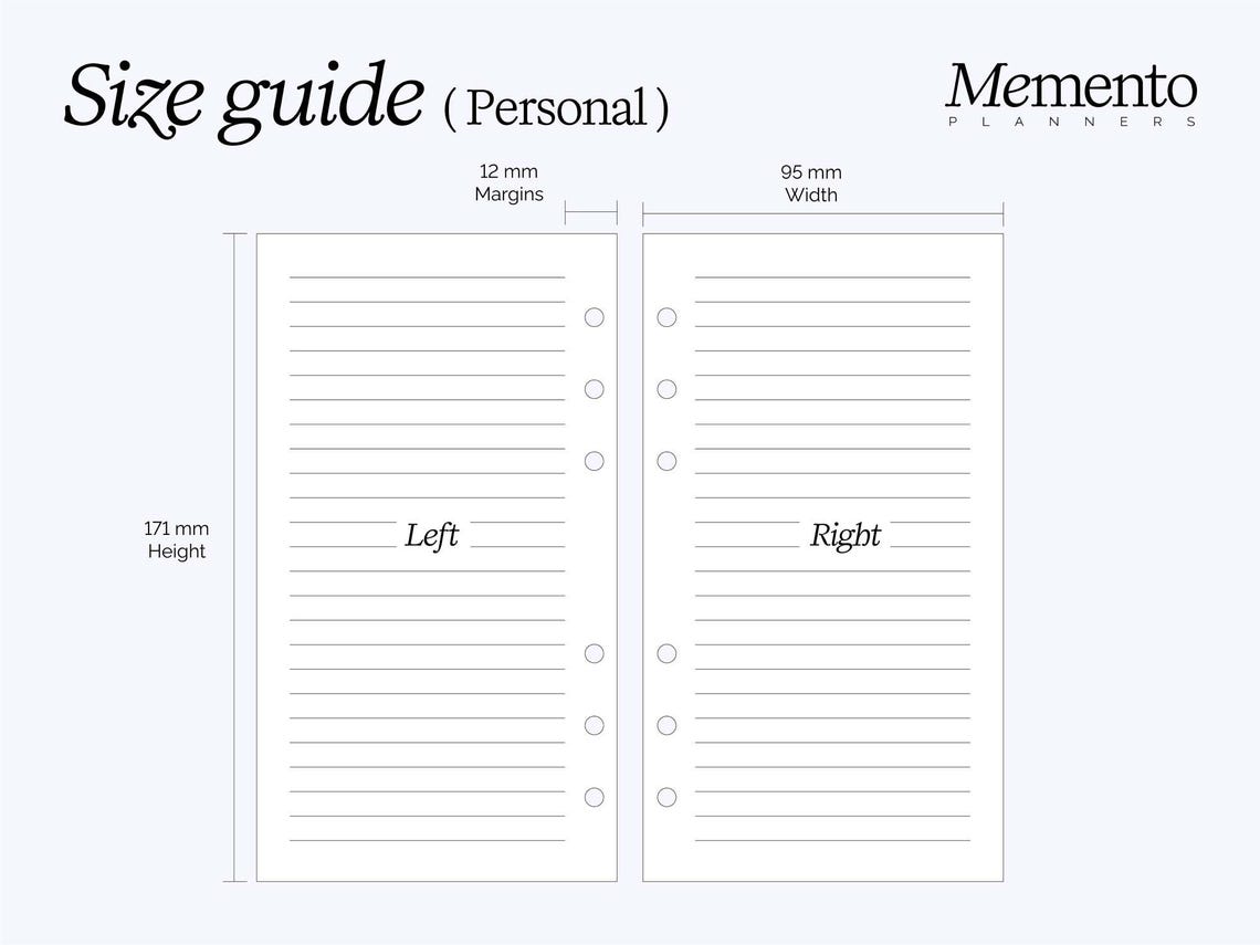 2025 Weekly Planner Printable Insert | Personal Size | 2025 Minimalist ...
