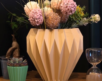 Takumi Yon - Moderne Spiralvase - 3D gedrucktes minimalistisches Dekor - mehrere Farben - Home Decor Blumenvase, Geschenk für Zuhause