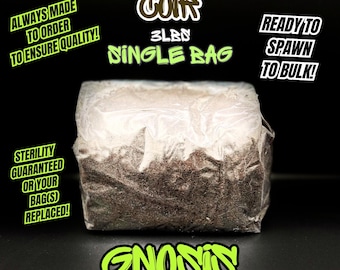 3lb Bag of Organic Coco Coir Substrate - Sterilized and Never Pasteurized for Best Quality! Ready to Spawn to Bulk!