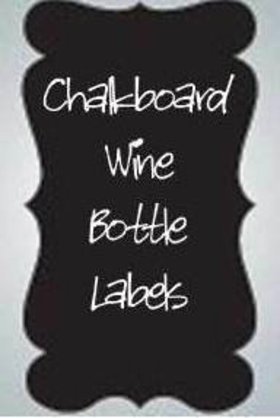Items similar to Chalkboard Wine Bottle Labels Large Chalkboard