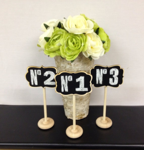 Items similar to 6 Mini Chalkboard Table Stands Chalkboard Table