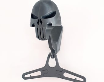 Skull Motorcycle Helmet Holder Punisher - 3D Model STL (Digital Files)