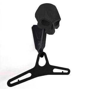 Suporte de parede para capacete de motocicleta com caveira e gancho