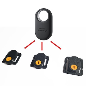 Set of 3 Samsung Galaxy SmartTag2 tag cases with strap attachment, for suitcase, backpack, purse or pet company collar.