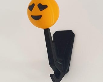 MOTORCYCLE HELMET HOLDER emoji Heart Eyes | digital files only | not a physical product