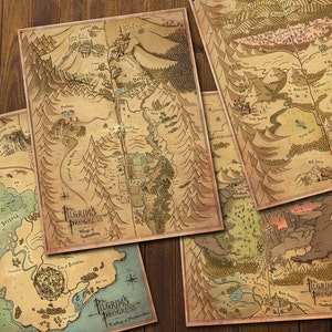 Pilgrim's Progress Maps - Disegnato a mano stile vintage - Viaggio pericoloso di Christian - Arte stampabile - INSTANT DOWNLOAD