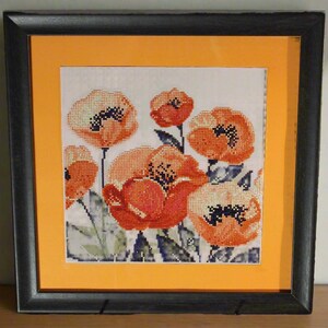 Gorgeous Diamond Art, Orange Poppies exploding with color