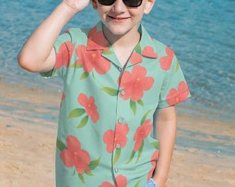 Camisa hawaiana juvenil inspirada en Abby Demon Hunter, camisa infantil de Abby, camisa de cosplay, camisa con botones, regalos para fans de Abby