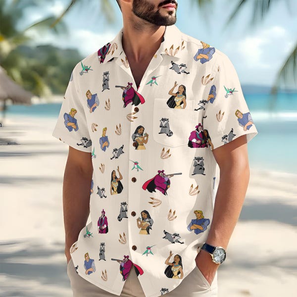 Pocahontas Characters Hawaiian Shirt With Pocket