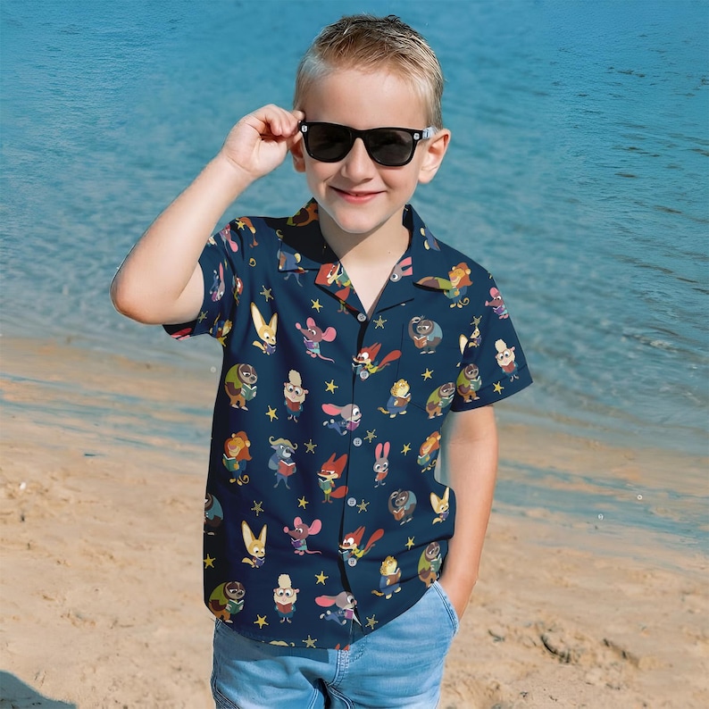 Camisa hawaiana de Zootopia con bolsillo imagen 4