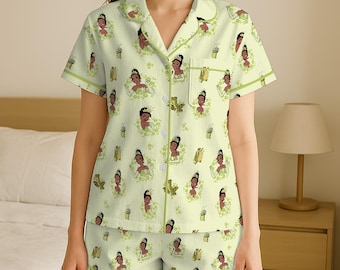 Tiana Princess Short Pajamas Set For Women
