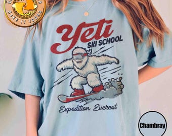 Vintage Disney Expedition Everest Yeti Ski School T-Shirt