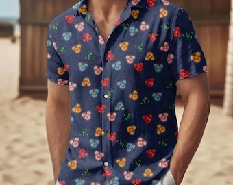 Disney Christmas Lights Hawaiian Shirt, Xmas Gift for Disney Lover